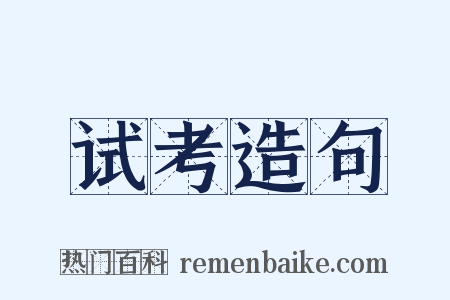 试考造句是什么意思的图片